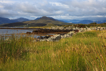 Connemara (Ireland), - July 20, 2016: Connemara landscape, Co. Galway, Ireland