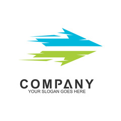 play arrow logo, fast motion vector, delivery service icon, speed arrow, travel and transportation symbol, media tech logo design, abstract arrow business logo template