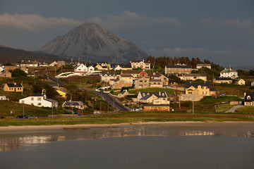 Bunberg (Ireland), - July 25, 2016: Bunbeg village, Co. Donegal, Ireland