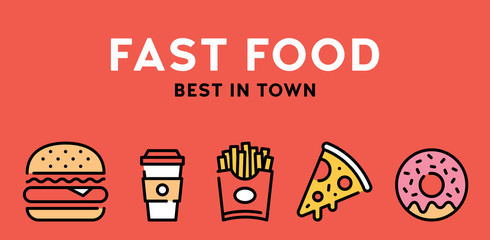 Fast Food Icon Illustration