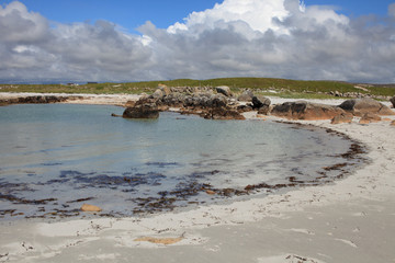 Connemara (Ireland), - July 25, 2016: Beach in Connemara, Co. Galway, Ireland