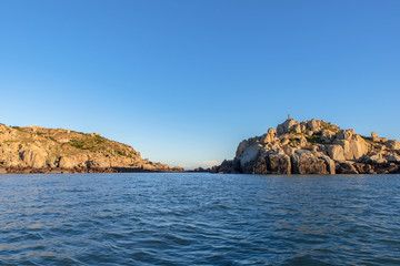 Blue sky and sea on the island