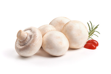 Fresh champignons, isolated on white background