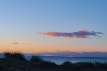 Peaceful calm sunset. New Zealand seascape