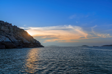 Fototapeta na wymiar Blue sky and sea on the island