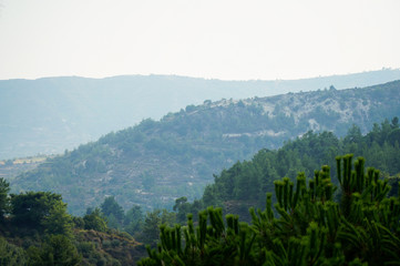 Beautiful view of the mountains and houses on a sunny day