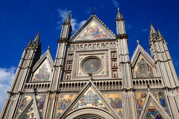 Orvieto (TR), Italy - May 10, 2016: The Orvieto cathedral, Terni, Umbria, Italy