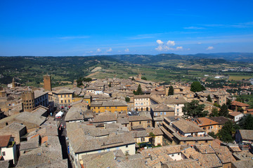 Orvieto (TR), Italy - May 10, 2016: View of Orvieto from the panoramic tower, Terni, Umbria, Italy..