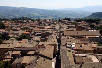 Orvieto (TR), Italy - May 10, 2016: View of Orvieto from the panoramic tower, Terni, Umbria, Italy