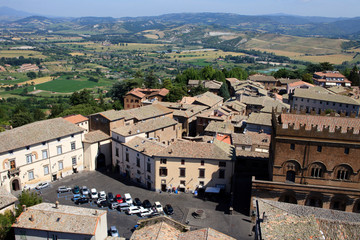 Orvieto (TR), Italy - May 10, 2016: View of Orvieto from the panoramic tower, Terni, Umbria, Italy