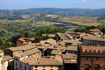 Orvieto (TR), Italy - May 10, 2016: View of Orvieto from the panoramic tower, Terni, Umbria, Italy