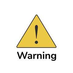 Triangle Hazard warning attention sign with with exclamation mark symbol. Stock Vector illustration isolated on white background.