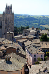 Orvieto (TR), Italy - May 10, 2016: View of Orvieto from the panoramic tower, Terni, Umbria, Italy