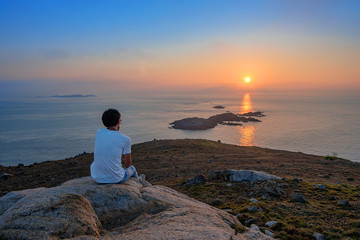 The island in the early morning, the scenery is very beautiful