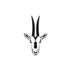 Goat head icon isolated on white background