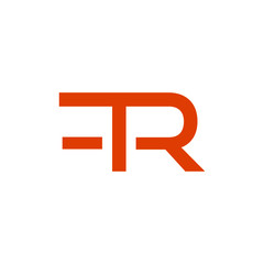 Fototapeta premium Initial FR Letter Linked Logo isolated on white background