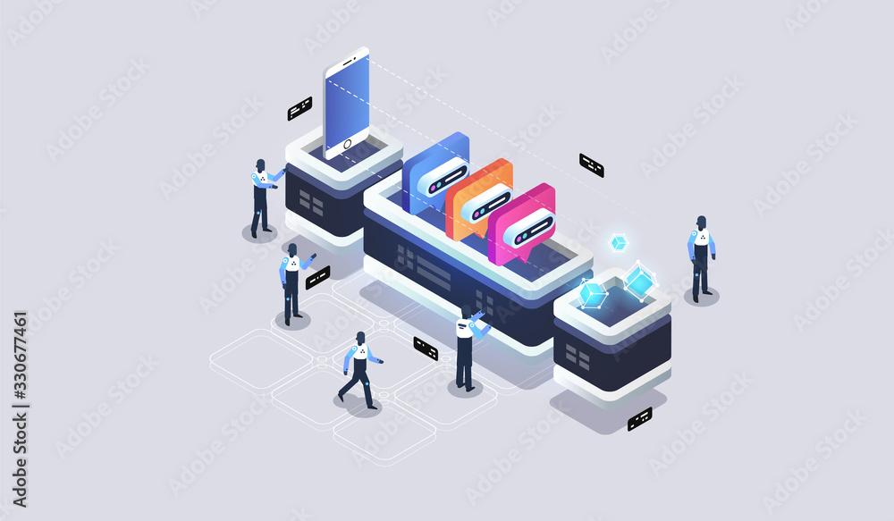 Poster data visualization. concept of data network management. social media machine.