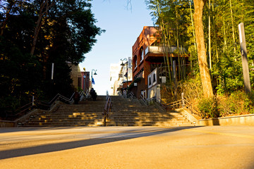 ローアングルの階段
