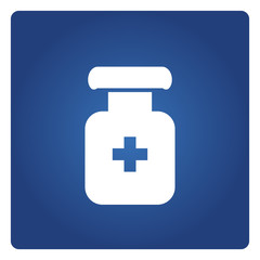 cleaning gel spray or dispenser, medical bottle symbol