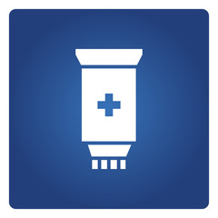 Obraz premium cleaning gel spray or dispenser, medical bottle symbol