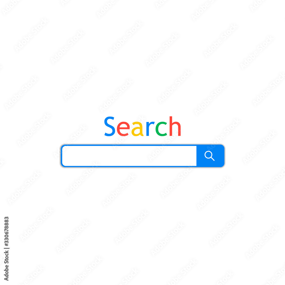 Fototapete search bar field. simple browser window isolated on white background. browser search. interface elem