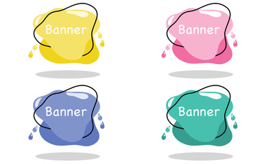 set of  modern abstract vector banners 