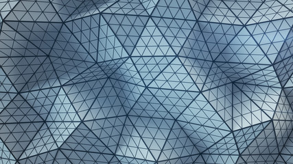 Low poly triangulated surface 3D render illustration