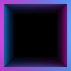 square frame in pink-blue gradient
