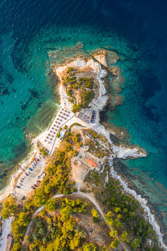 Greece Island Thasos beach and turquoise water