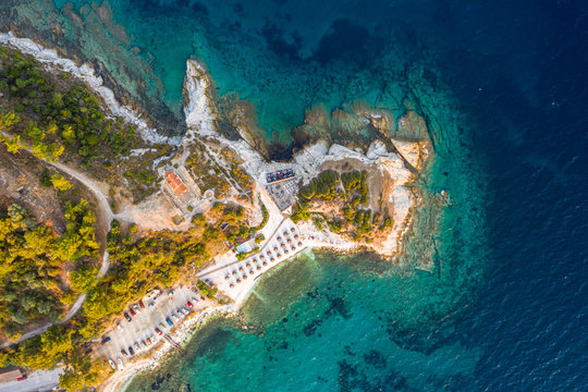 Aerial Thassos Island Greece