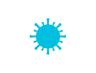Coronavirus blue icon on a white background