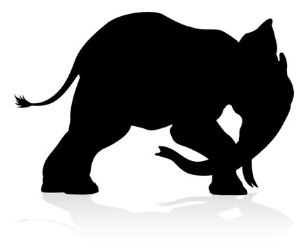 recommend clip art: An elephant safari animal silhouette