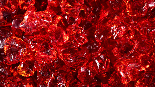Macro photo of red gems stone carat