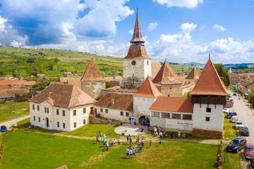 Traditional saxon fortified church in Transylvania, Romania