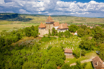 One of the most important tourists attraction in Romania the fortified church in Viscri, Transylvania