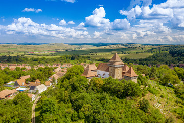 Fototapeta na wymiar Viscri fortified saxon Church in Transylvania, Romania