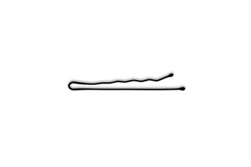 Black hairpin isolated on white background