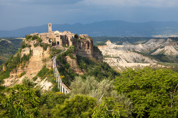 Civita di Bagnoregio (VT), Italy - May 15, 2016: Civita di Bagnoregio village, Tuscia, Lazio, Italy
