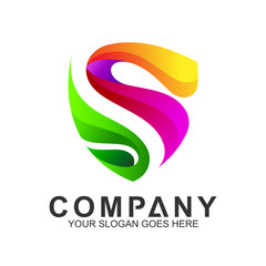 shield letter S logo, abstract S for shield logo, sport shield vector, shield with letter S