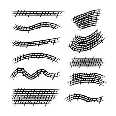 Fototapeta premium black brush stroke line vector set