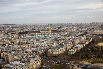 Fototapeta premium View of Paris city from Eiffel Tower