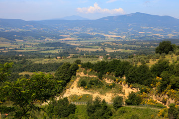Monteleone d' Orvieto (TR), Italy - May 27, 2016: Landscape around Monteleone d' Orvieto village,...