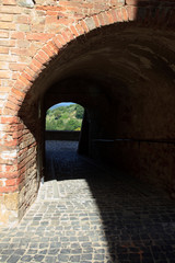 Obraz premium Monteleone d' Orvieto (TR), Italy - May 27, 2016: An briks arc in Monteleone d' Orvieto, Orvieto, Terni, Umbria, Italy