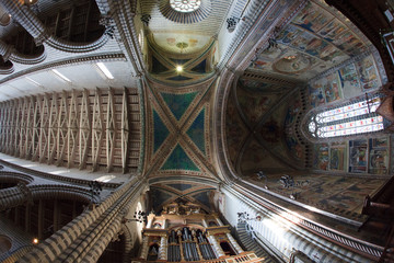 Orvieto (TR), Italy - May 10, 2016: The Orvieto cathedral inside, Terni, Umbria, Italy