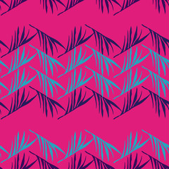 Hipster Tropical Vector Seamless Pattern. Dandelion Monstera Banana Leaves Feather Tropical Seamless Pattern. 