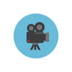 Camcorder vector icon. Video icon. Flat sign for mobile concept and web design.