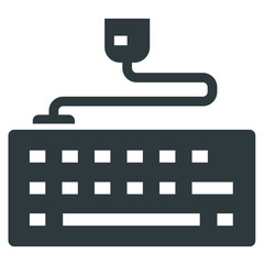 keyboard black on white background