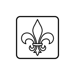 fleur de lis - ornament icon vector design template © fendy