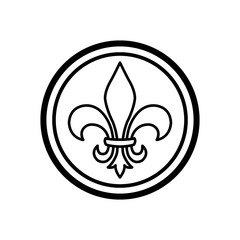 fleur de lis - ornament icon vector design template © fendy