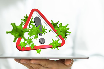 COVID-19 Business Finance Crisis Concept. Coronavirus Danger Pandemic. Global stress of world .